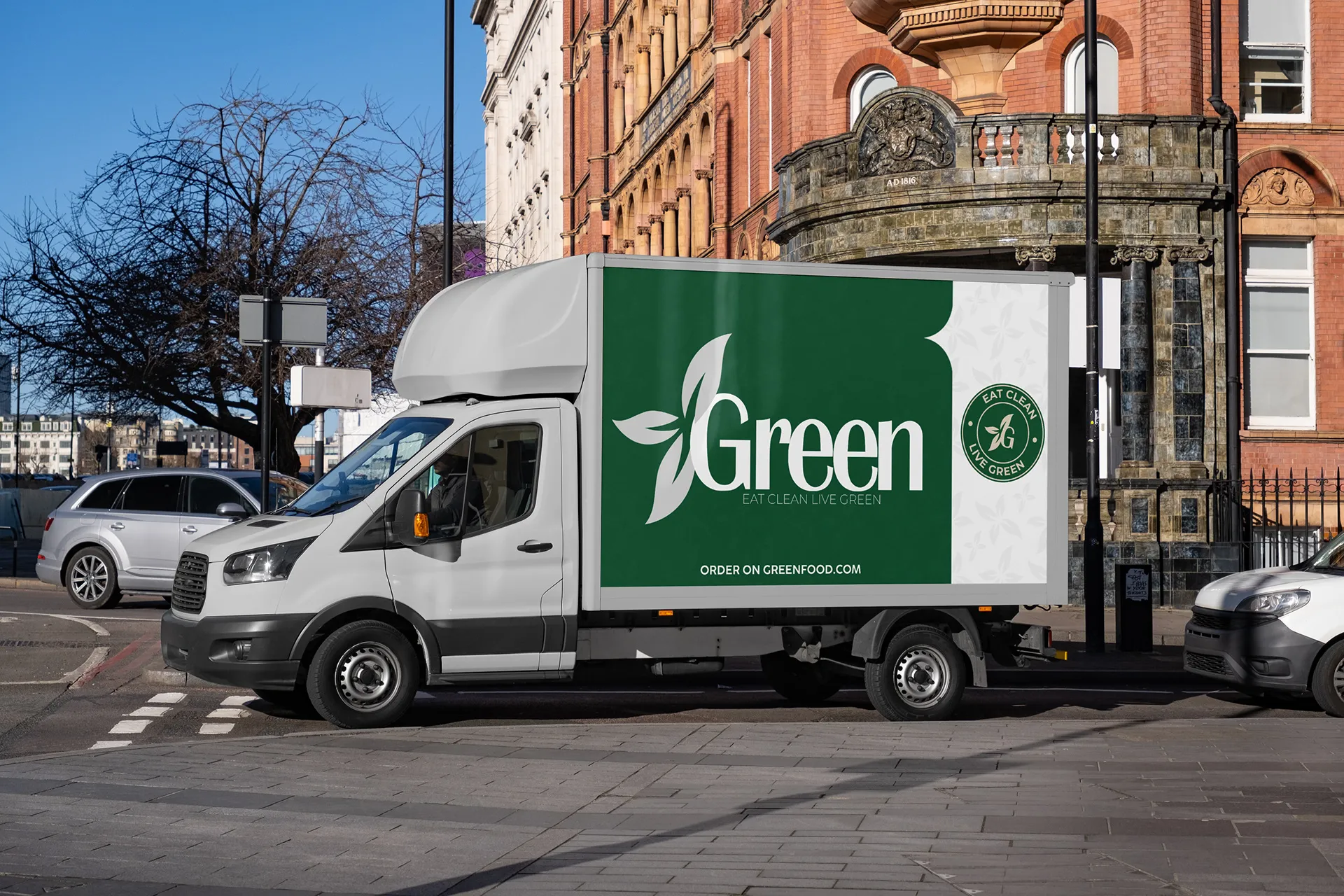Greenfood — Identité visuelle et packaging pour une marque d'alimentation saine.
